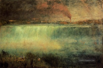 Teich See Wassfall Werke - Niagara Landschaft Tonalist George Inness